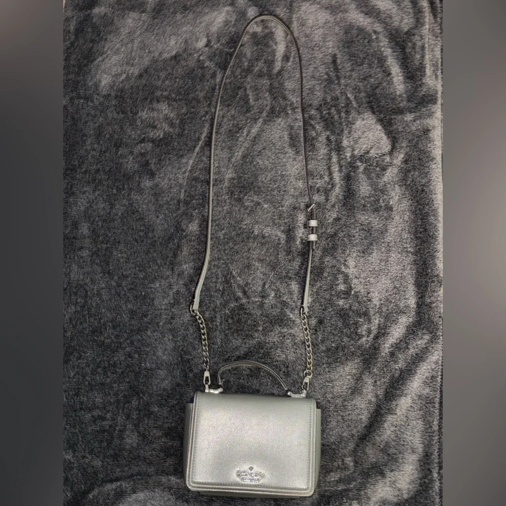 Kate Spade Silver Mini Crossbody Bag - Picture 2 of 11